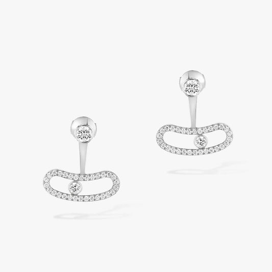 [Rani Jewelry]MOVE UNO SILVER DIAMOND EARRINGS