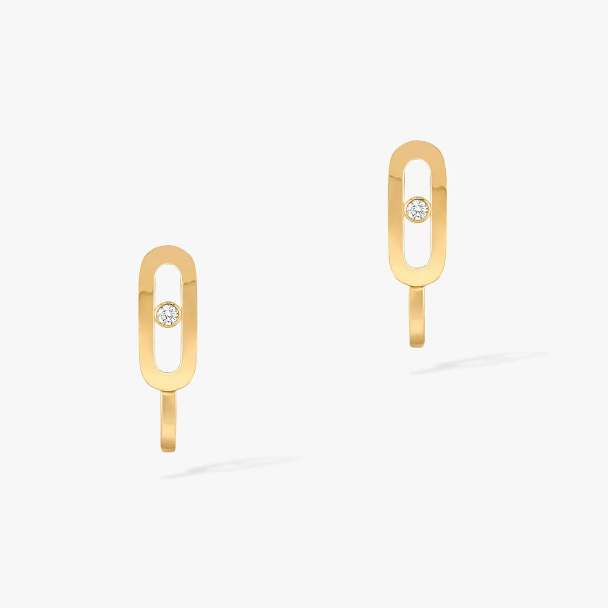 [Rani Jewelry]CREOLES MOVE UNO MINI 1 DIAMOND EARRINGS