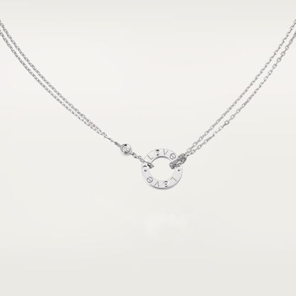 [Rani Jewelry] LOVE NECKLACE 16MM 2 DIAMONDS