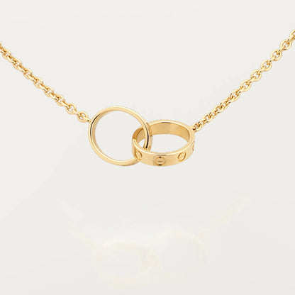 [Rani Jewelry] LOVE DOUBLE RING NECKLACE