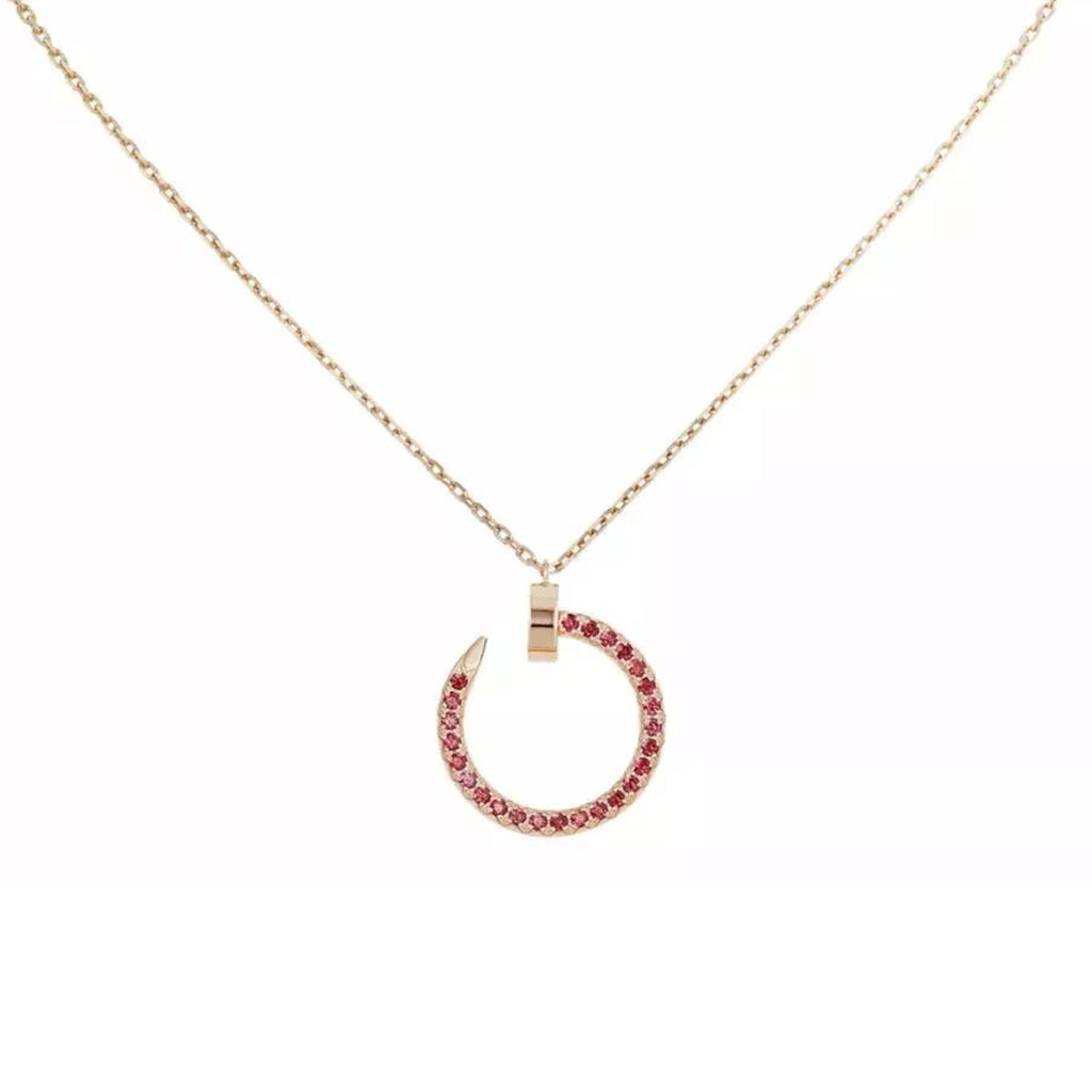 [Rani Jewelry] JUSTE NECKLACE RED FULL DIAMONDS