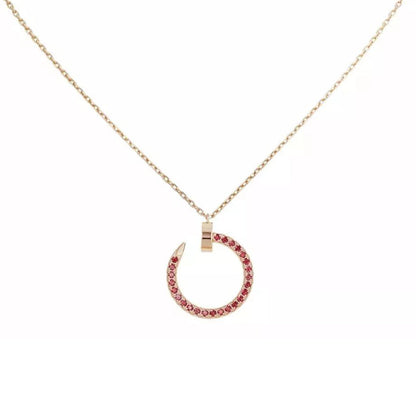 [Rani Jewelry] JUSTE NECKLACE RED FULL DIAMONDS