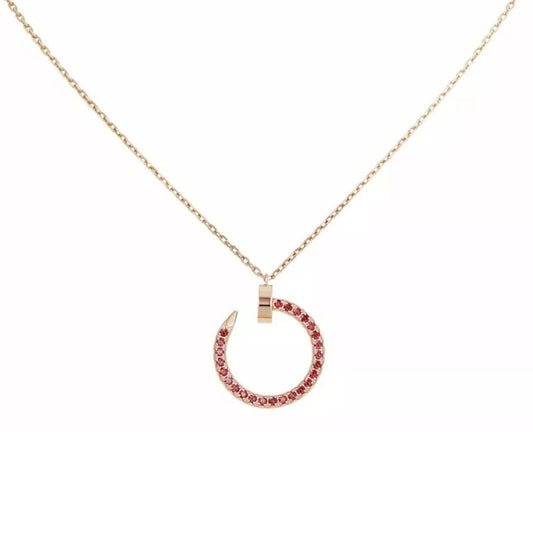 [Rani Jewelry] JUSTE NECKLACE RED FULL DIAMONDS