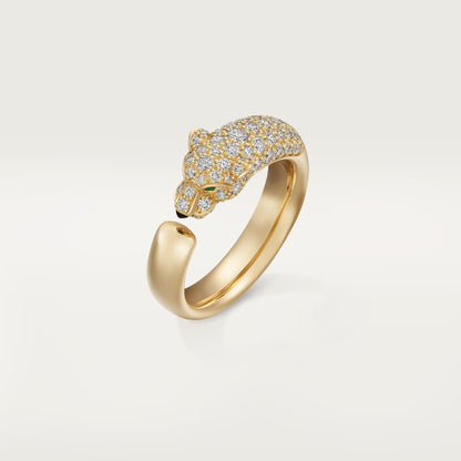 [Rani Jewelry] PANTHERE HALF DIAMOND SMALL RING
