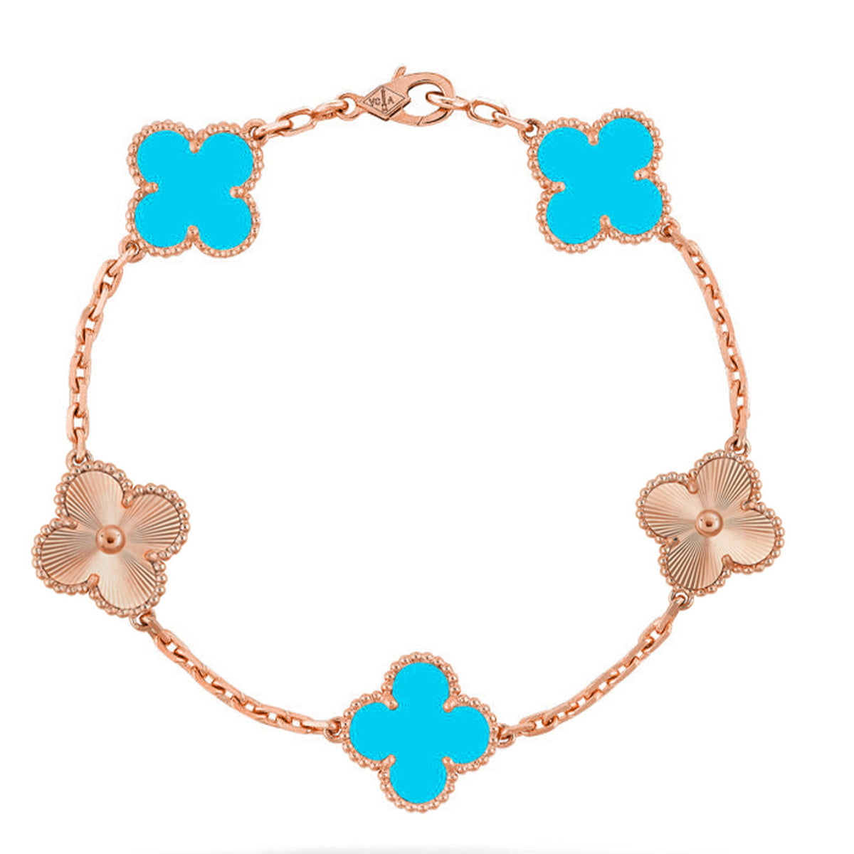 [Rani Jewelry] CLOVER 5 MOTIF TURQUOISE BRACELET COLLECTION