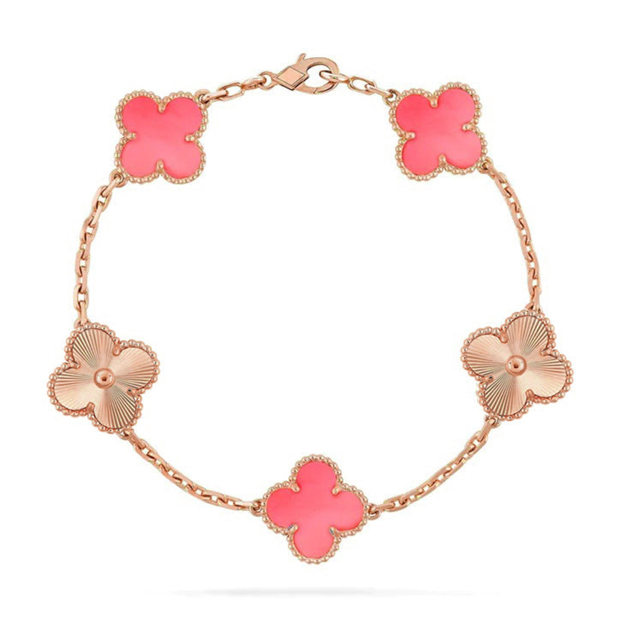 [Rani Jewelry] CLOVER 5 MOTIFS  PINK MOP BRACELET COLLECTION