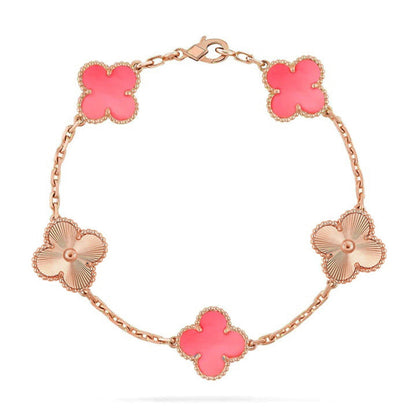 [Rani Jewelry] CLOVER 5 MOTIFS  PINK MOP BRACELET COLLECTION