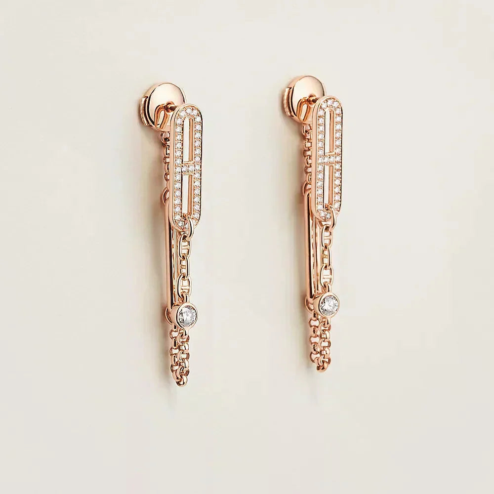 [Rani Jewelry]CHAINE CHAOS DIAMOND DROP EARRINGS