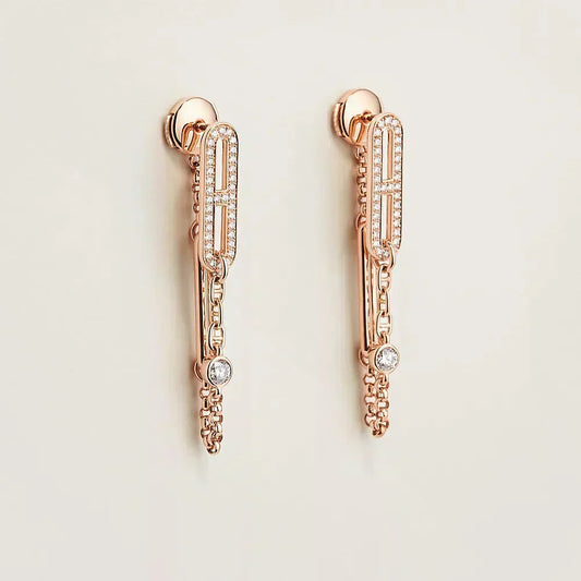 [Rani Jewelry]CHAINE CHAOS DIAMOND DROP EARRINGS