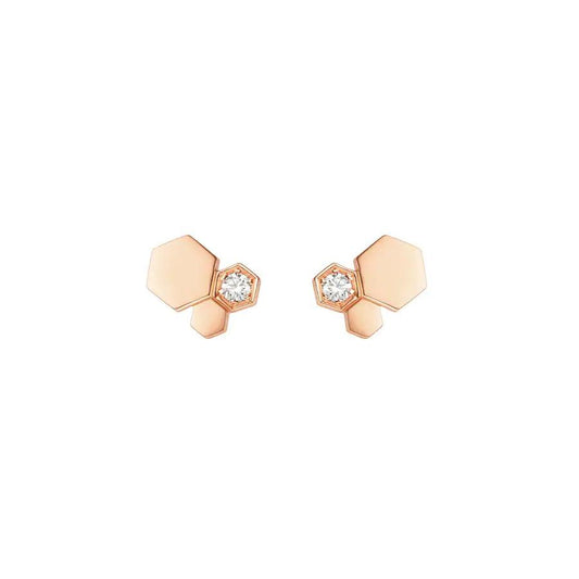 [Rani Jewelry]BEE LOVE PINK GOLD DIAMOND EARRINGS