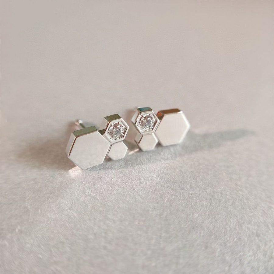 [Rani Jewelry]BEE LOVE SILVER DIAMOND EARRINGS