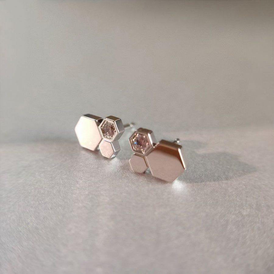 [Rani Jewelry]BEE LOVE SILVER DIAMOND EARRINGS
