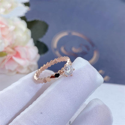 [Rani Jewelry]BEE LOVE RING PINK GOLD 1 DIAMOND