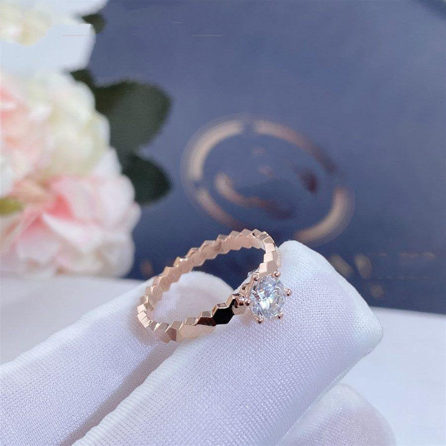 [Rani Jewelry]BEE LOVE RING PINK GOLD 1 DIAMOND