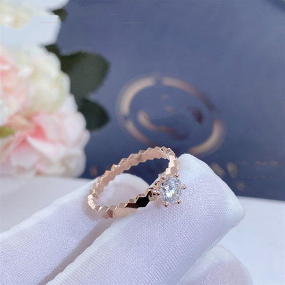 [Rani Jewelry]BEE LOVE RING PINK GOLD 1 DIAMOND
