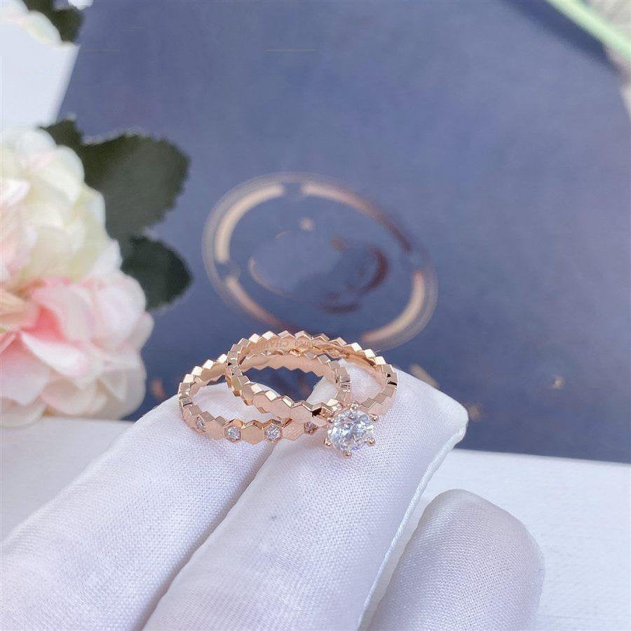 [Rani Jewelry]BEE LOVE RING PINK GOLD 1 DIAMOND