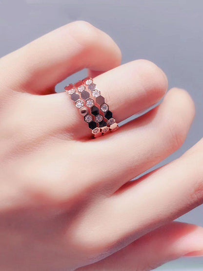 [Rani Jewelry]BEE LOVE RING PINK GOLD DIAMOND