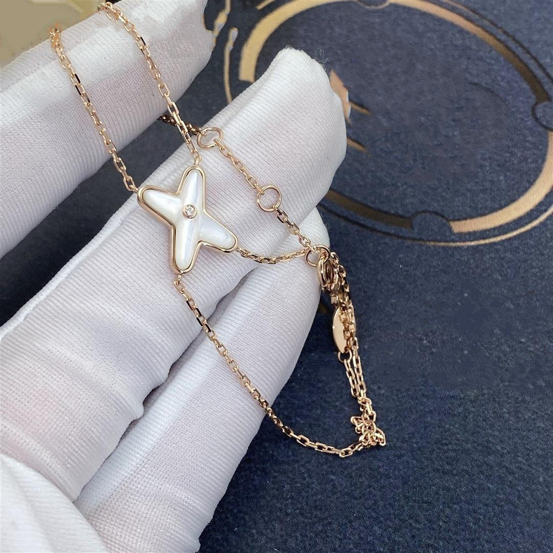 [Rani Jewelry]JEUX BRACELET WHITE MOP PINK GOLD 1 DIAMOND