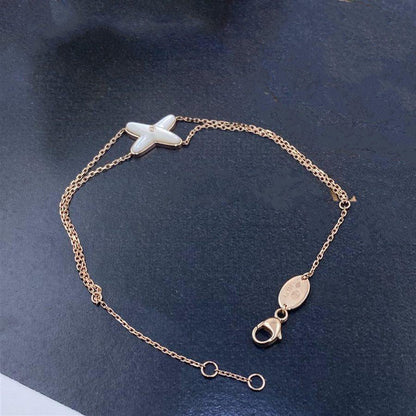 [Rani Jewelry]JEUX BRACELET WHITE MOP PINK GOLD 1 DIAMOND