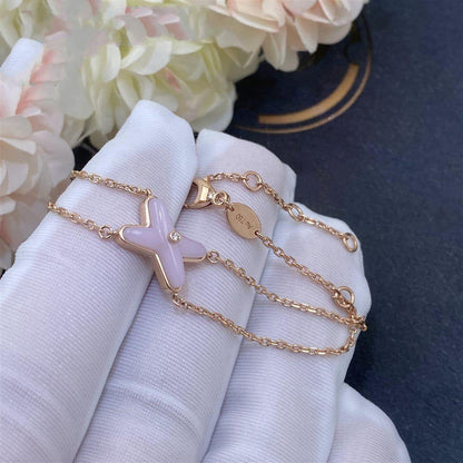 [Rani Jewelry]JEUX BRACELET PINK MOP PINK GOLD 1 DIAMOND