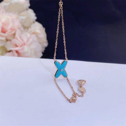 [Rani Jewelry]JEUX BRACELET TURQUOISE PINK GOLD 1 DIAMOND