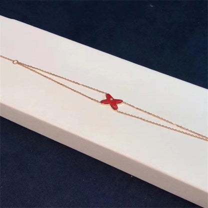 [Rani Jewelry]JEUX BRACELET CARNELIAN PINK GOLD 1 DIAMOND