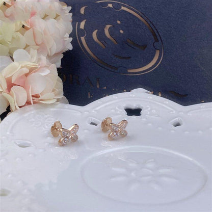 [Rani Jewelry]JEUX DE PINK GOLD DIAMOND EARRINGS