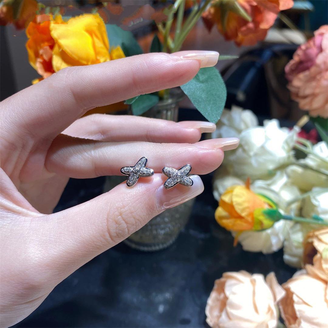 [Rani Jewelry]JEUX DE SILVER DIAMOND EARRINGS