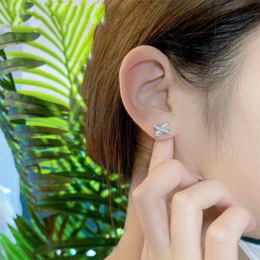 [Rani Jewelry]JEUX DE SILVER DIAMOND EARRINGS