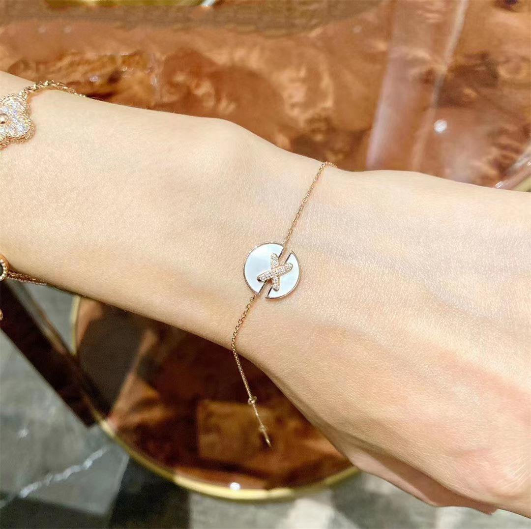 [Rani Jewelry]JEUX DE BRACELET MOP PINK GOLD DIAMONDS
