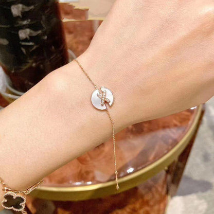[Rani Jewelry]JEUX DE BRACELET MOP PINK GOLD DIAMONDS