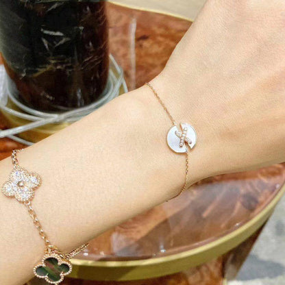 [Rani Jewelry]JEUX DE BRACELET MOP PINK GOLD DIAMONDS