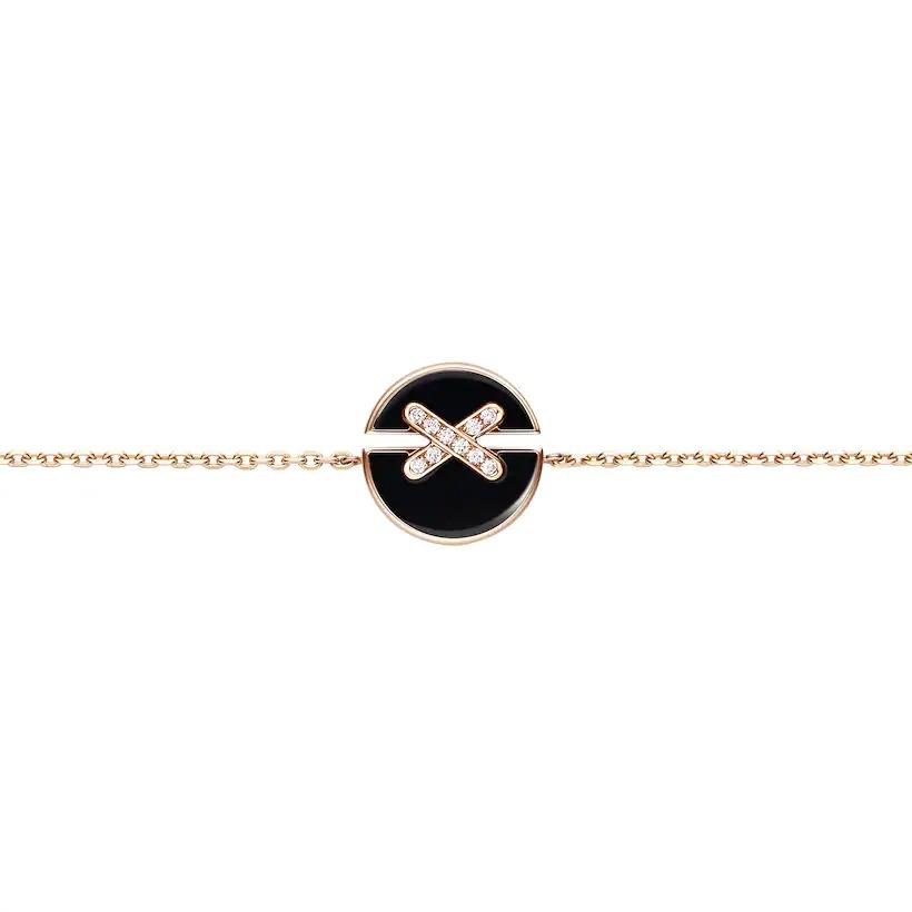 [Rani Jewelry]JEUX DE BRACELET ONYX PINK GOLD DIAMOND