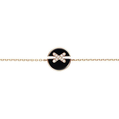 [Rani Jewelry]JEUX DE BRACELET ONYX PINK GOLD DIAMOND