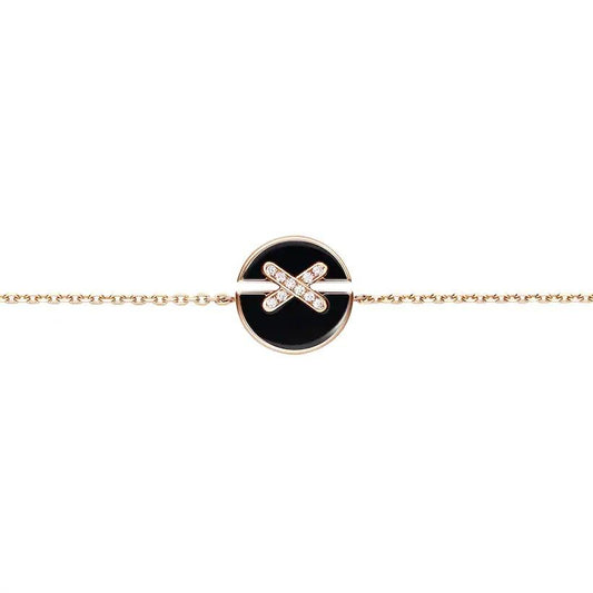 [Rani Jewelry]JEUX DE BRACELET ONYX PINK GOLD DIAMOND