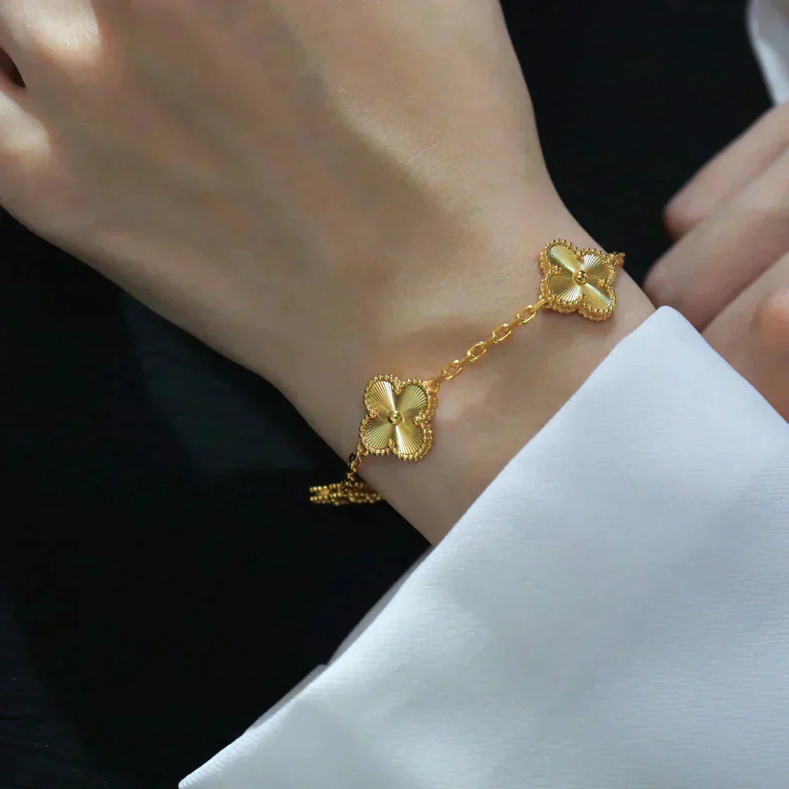 [Rani Jewelry] CLOVER 5 MOTIF LASER BRACELET COLLECTION