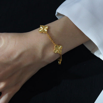 [Rani Jewelry] CLOVER 5 MOTIF LASER BRACELET COLLECTION