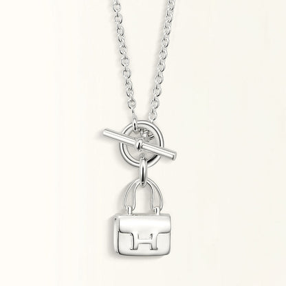 [Rani Jewelry]POP H PEDANT SILVER NECKLACE