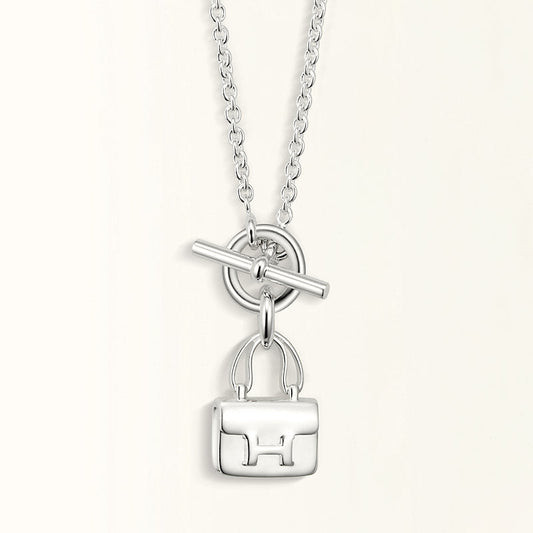 [Rani Jewelry]POP H PEDANT SILVER NECKLACE