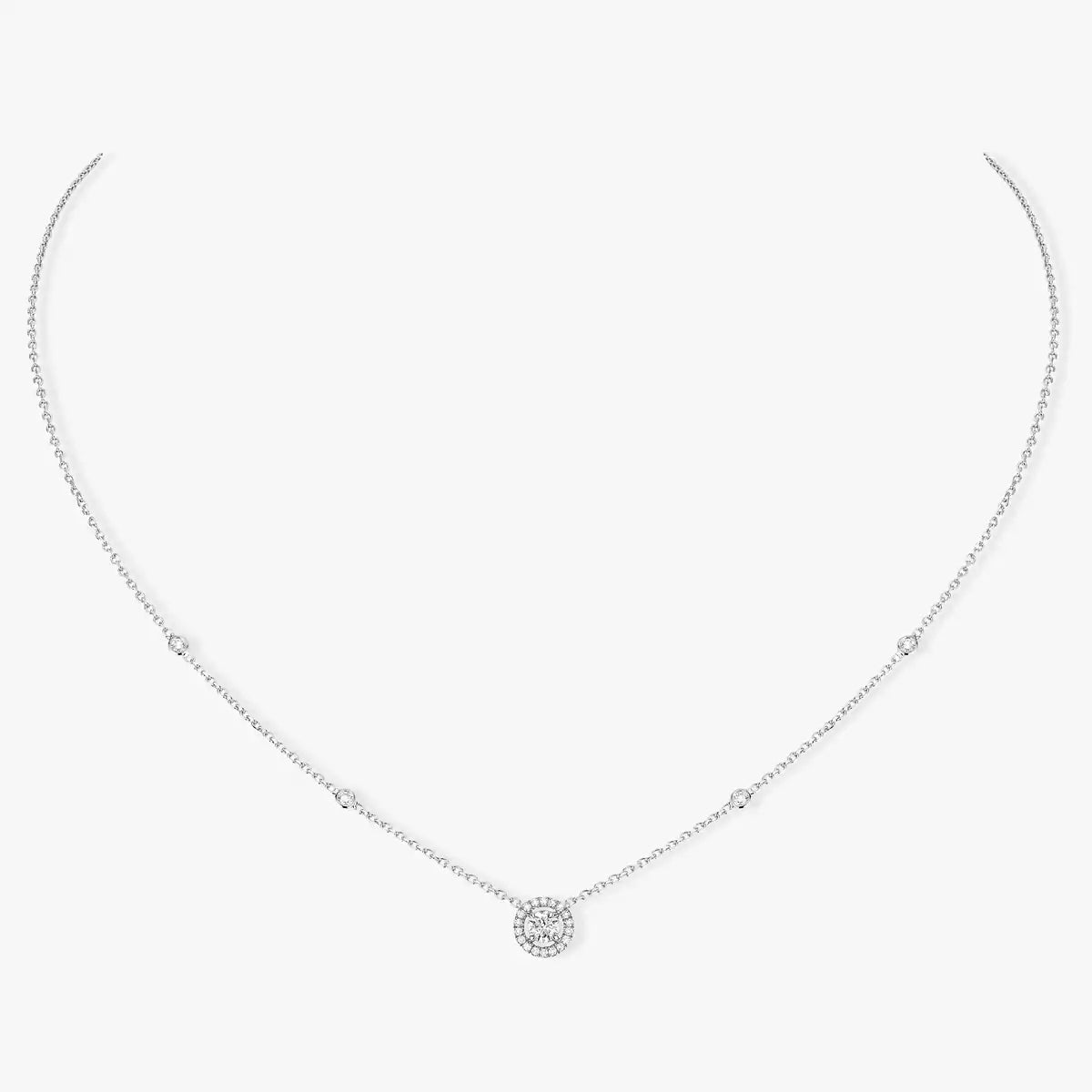 [Rani Jewelry]Diamond Necklace 0,20ct Brilliant Shape Joy