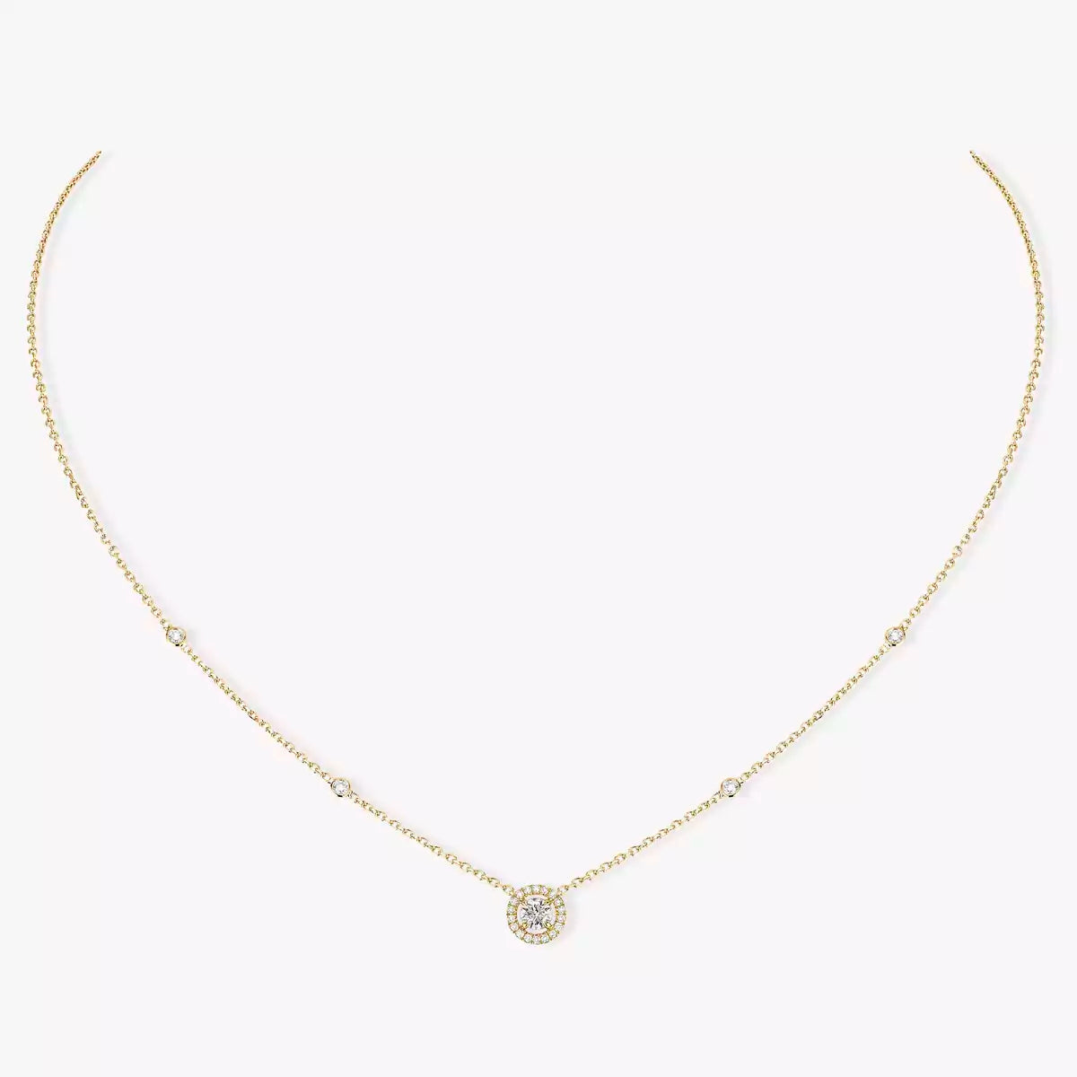 [Rani Jewelry]Diamond Necklace 0,20ct Brilliant Shape Joy