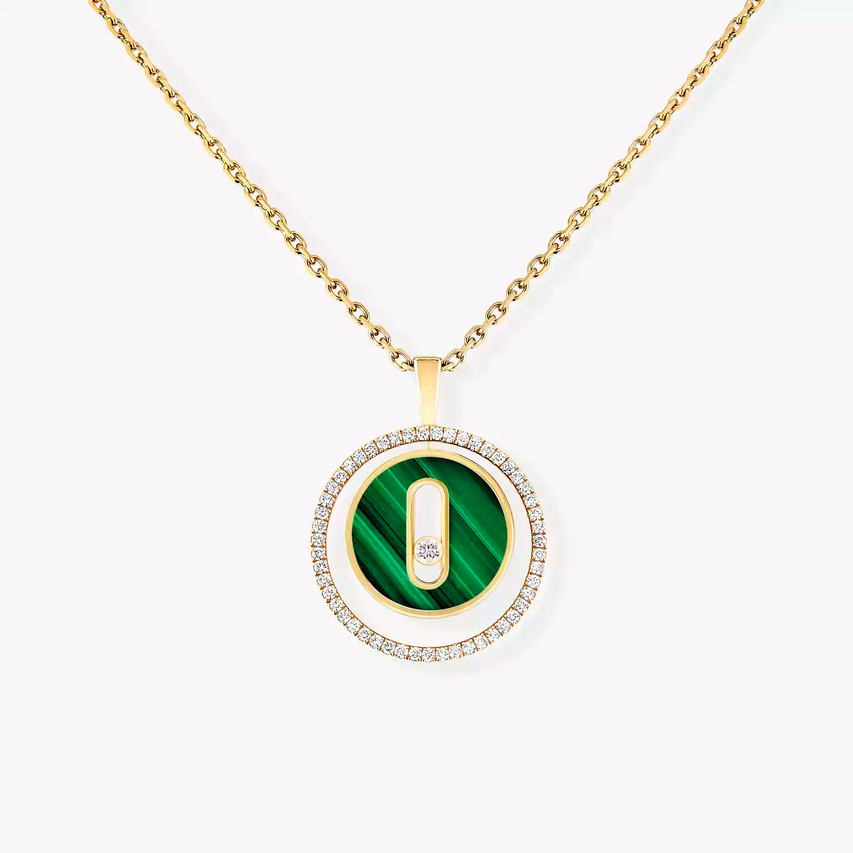 [Rani Jewelry]Lucky Move Diamond Necklace in Rose Gold and White Mother-of-Pearl