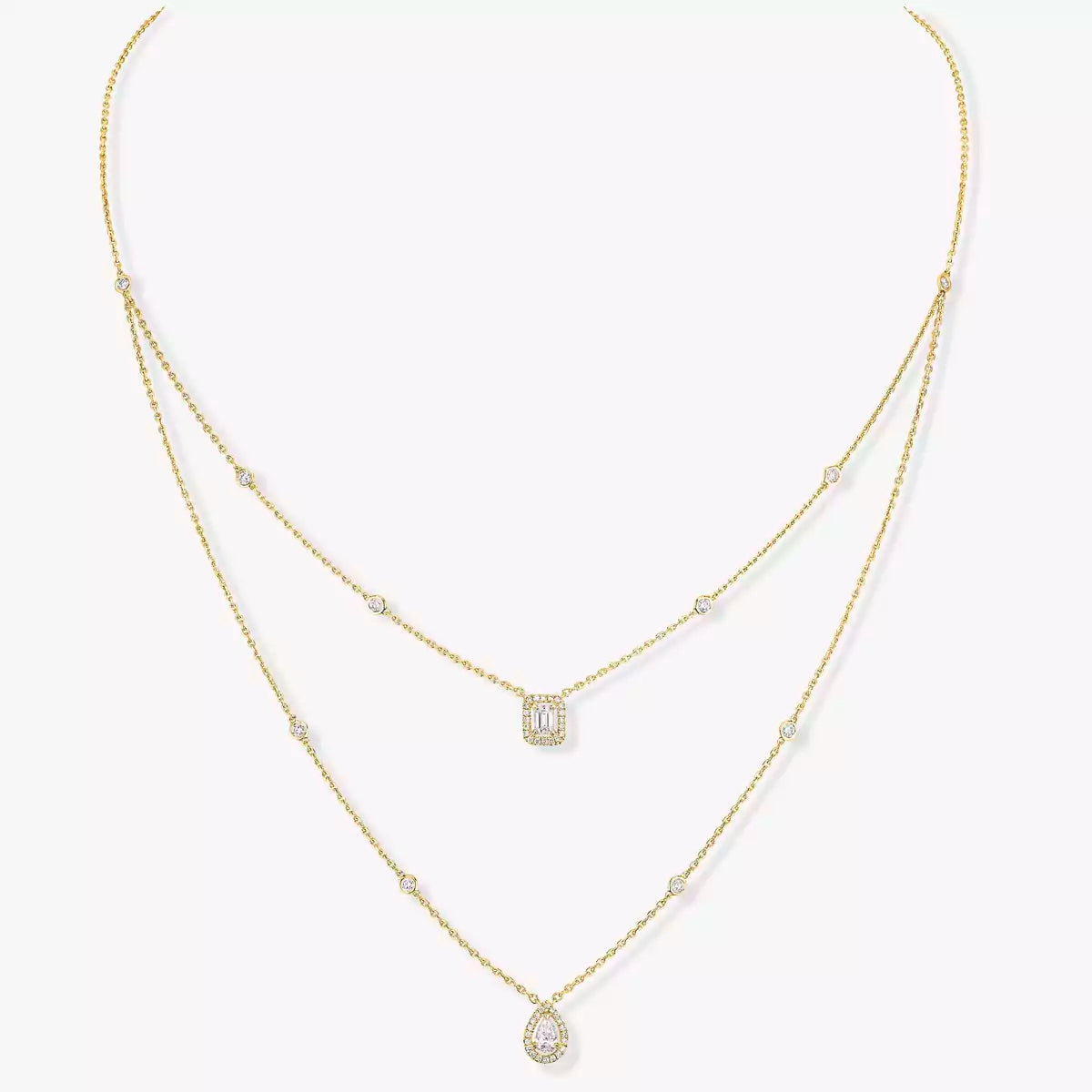 [Rani Jewelry]Diamond Necklace My Twin 2 Rows