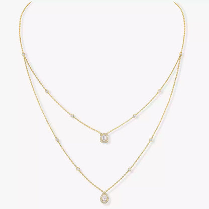 [Rani Jewelry]Diamond Necklace My Twin 2 Rows