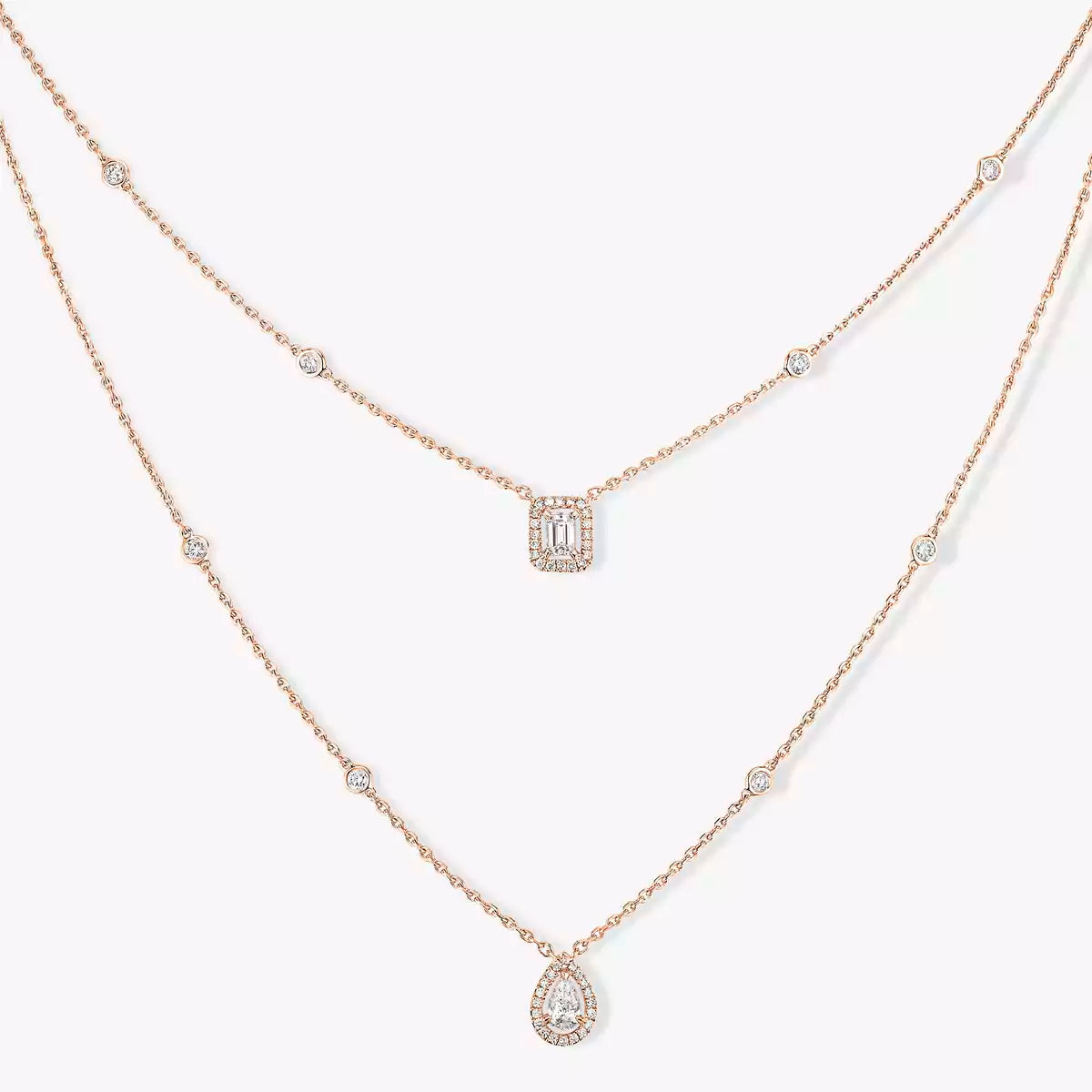 [Rani Jewelry]Diamond Necklace My Twin 2 Rows