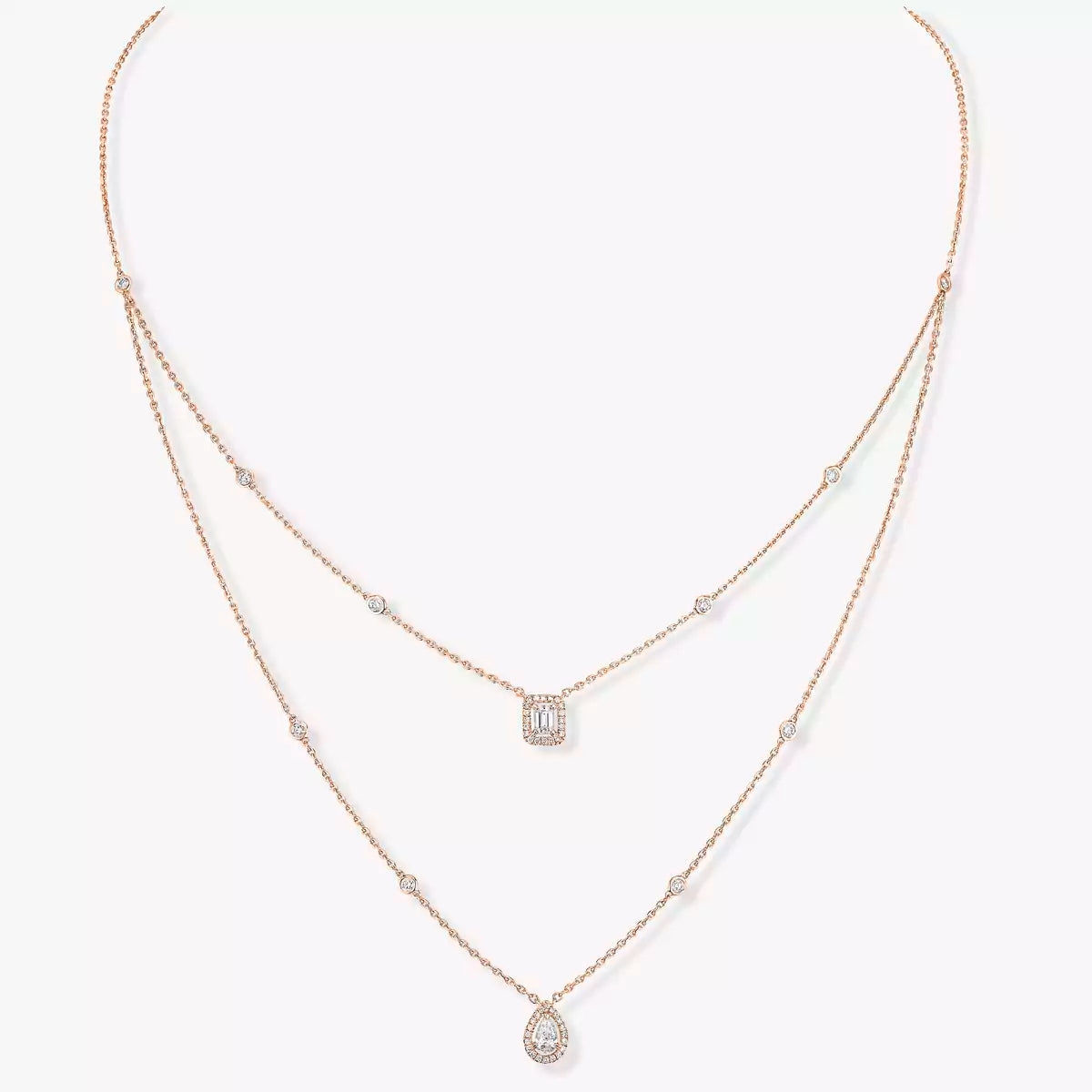 [Rani Jewelry]Diamond Necklace My Twin 2 Rows
