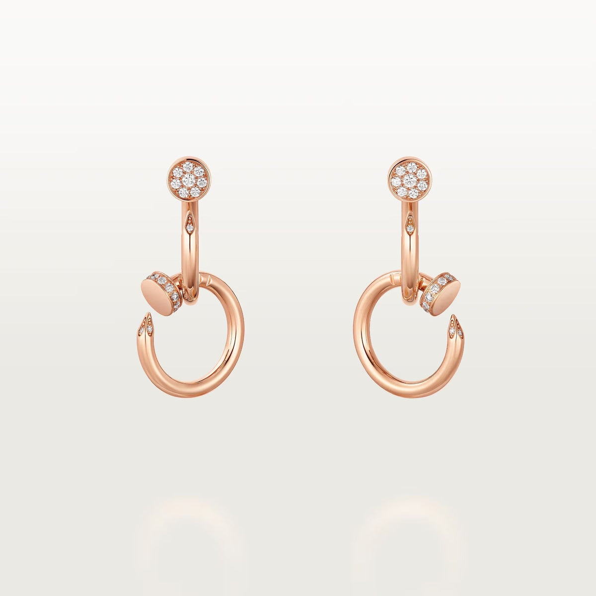 [Rani Jewelry] JUSTE HALF DIAMOND DOUBLE EARRINGS