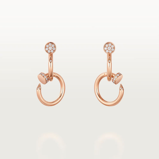 [Rani Jewelry] JUSTE HALF DIAMOND DOUBLE EARRINGS