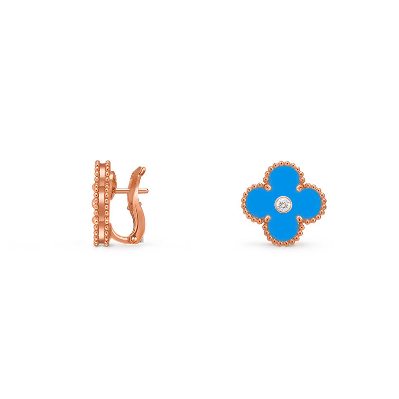 [Rani Jewelry]CLOVER 15MM MOP DIAMOND EARRINGS COLLECTION