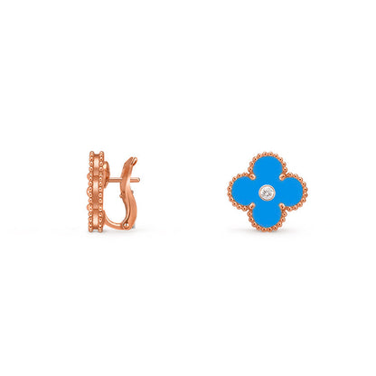 [Rani Jewelry]CLOVER 15MM MOP DIAMOND EARRINGS COLLECTION